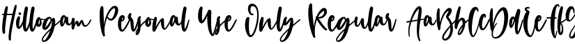Hillogam Personal Use Only Regular font