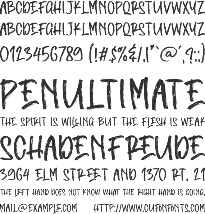 Hilang Brush Personal Use Only font preview