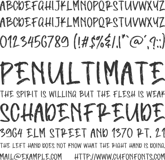 Hilang Brush Personal Use Only font preview