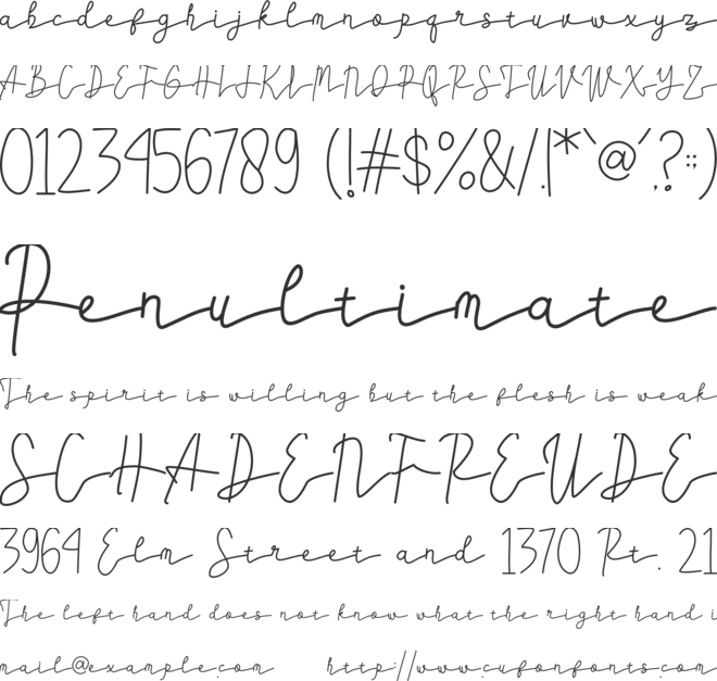 Adelinata font preview