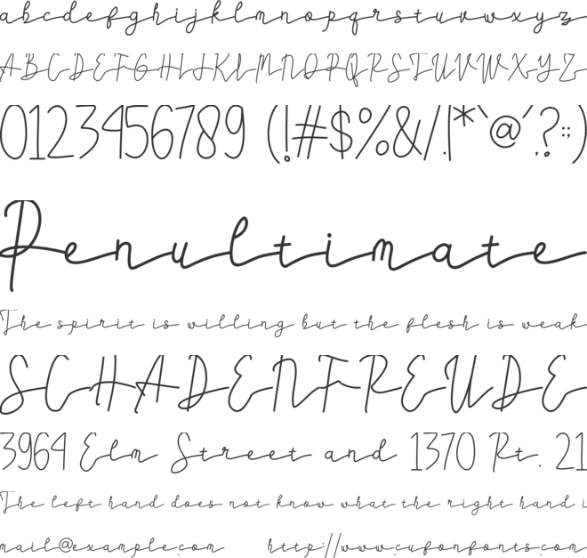 Adelinata font preview