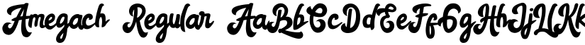 Amegach Regular font