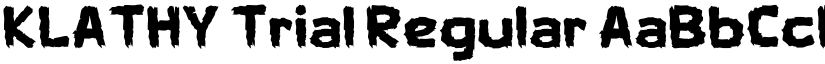 KLATHY Trial Regular font