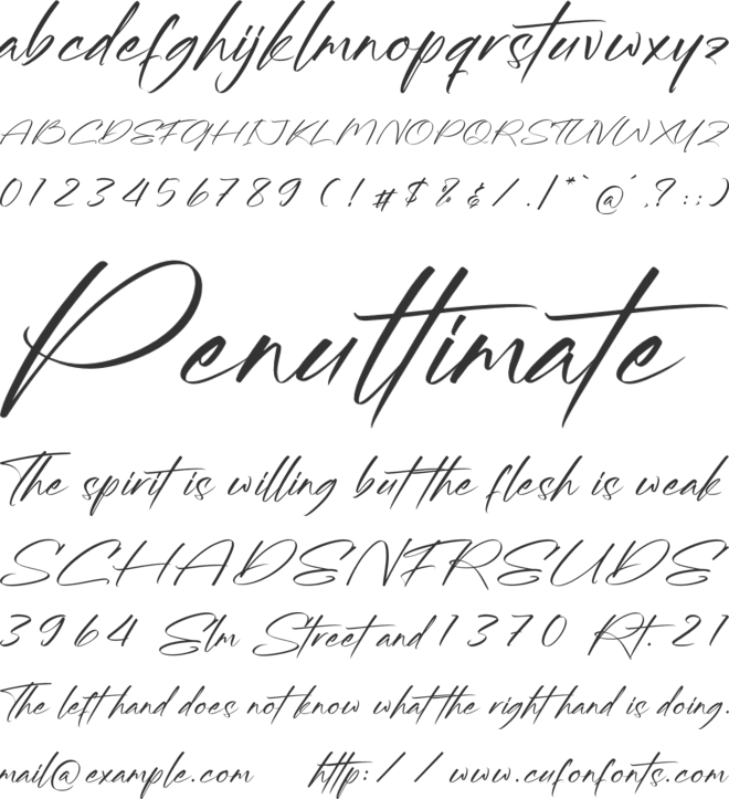 Golassity Foreston font preview