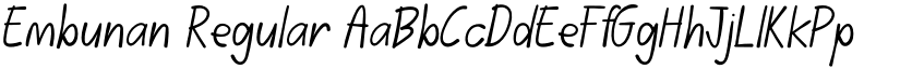 Embunan Regular font