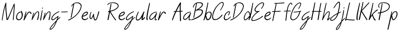 Morning-Dew Regular font