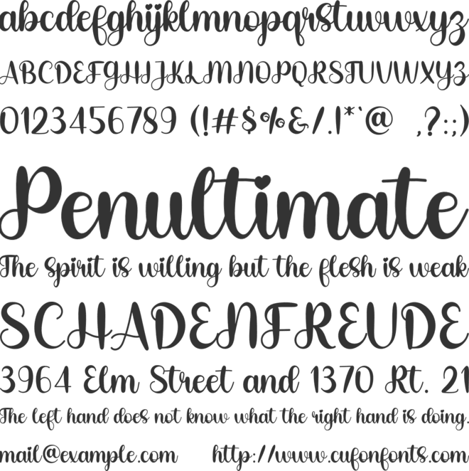 Beauty Michela font preview