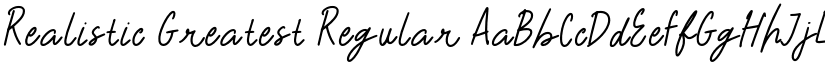 Realistic Greatest font download