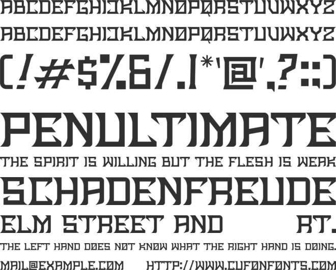 REACTOR font preview