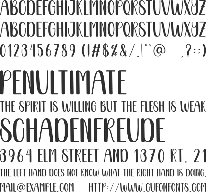 Simple Sample font preview