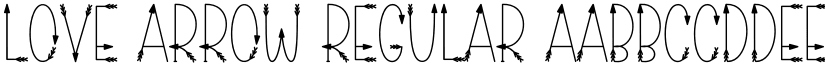 Love Arrow Regular font