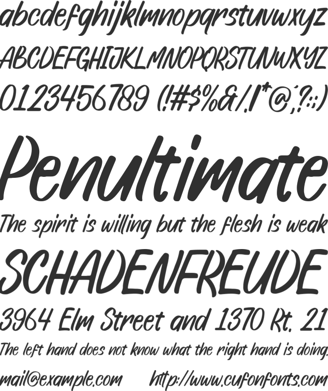 Peach Sunset font preview