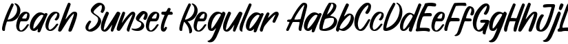 Peach Sunset Regular font