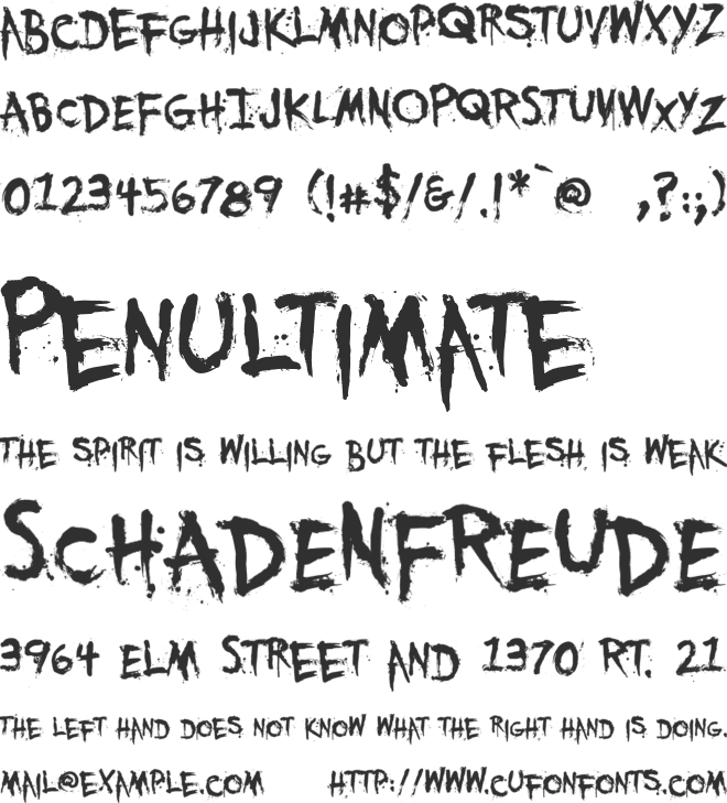 YouMurderer BB font preview