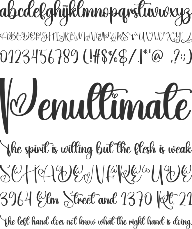 Look Out font preview