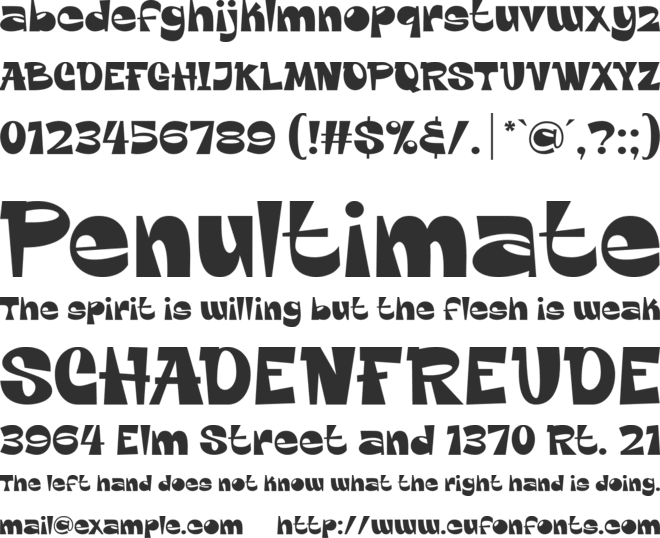 Restco font preview