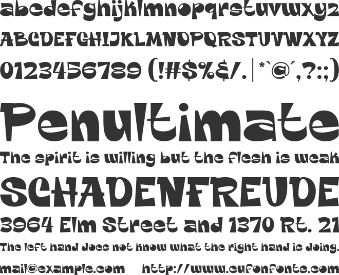 Restco font preview