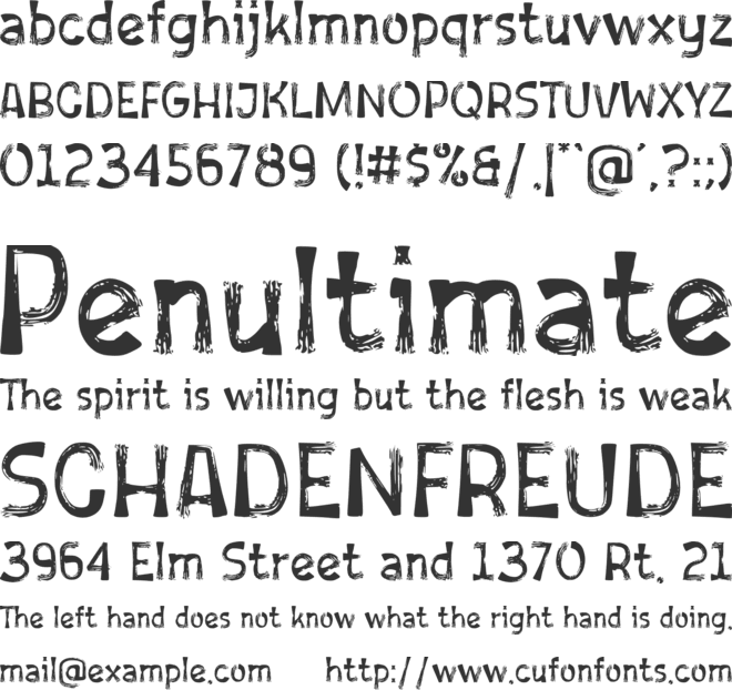 Mudlife font preview