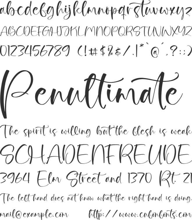 Homellyst font preview