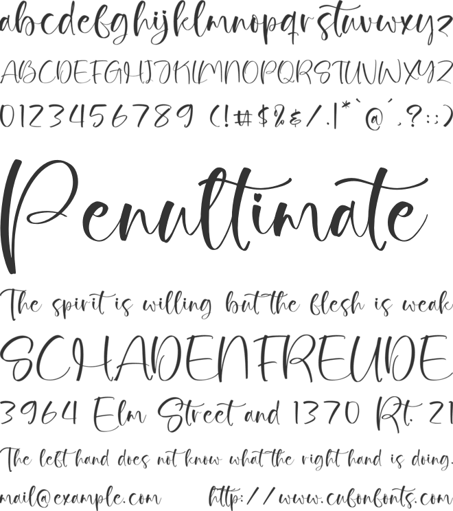 Homellyst font preview