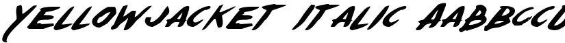 Yellowjacket Italic font