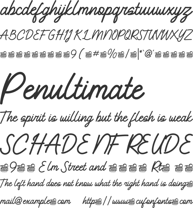 Yamosty Trial font preview