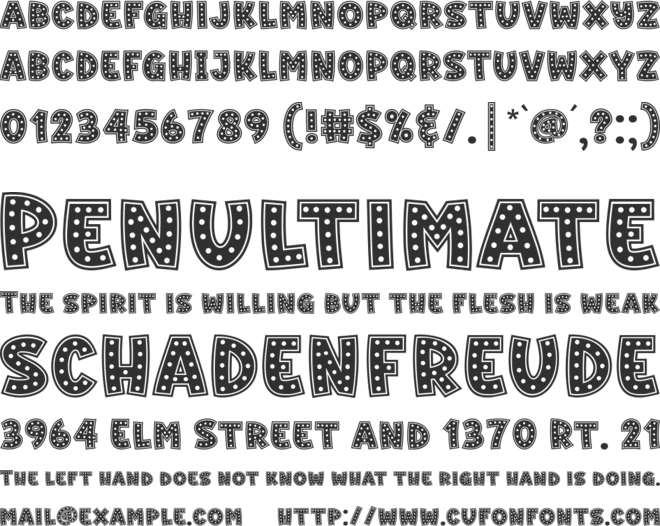 Retro Signed font preview