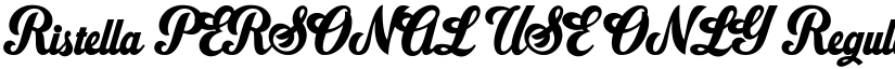 Ristella PERSONAL USE ONLY Regular font