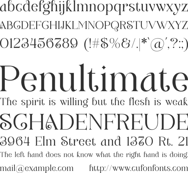 Figerly font preview