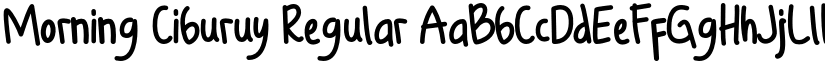 Morning Ciburuy Regular font