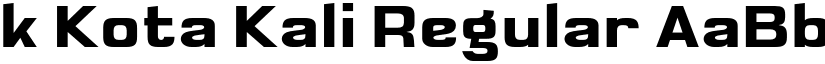 k Kota Kali Regular font