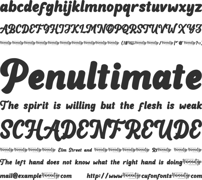 Dayten Vintage Personal Use font preview