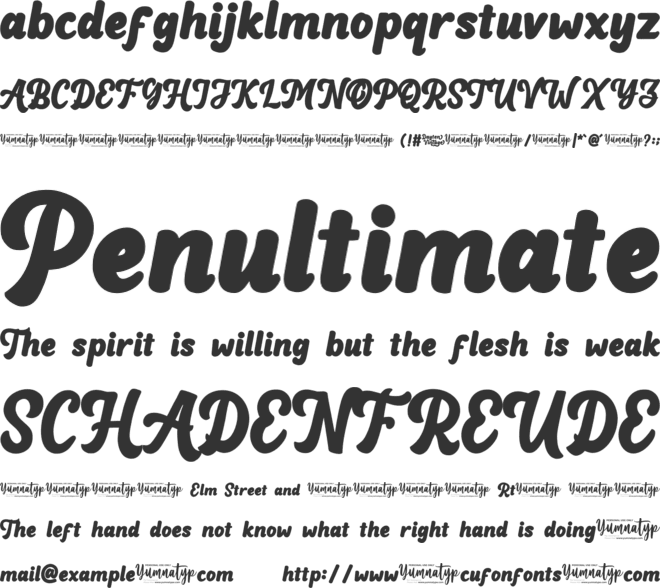 Dayten Vintage Personal Use font preview