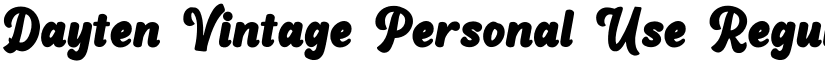 Dayten Vintage Personal Use Regular font