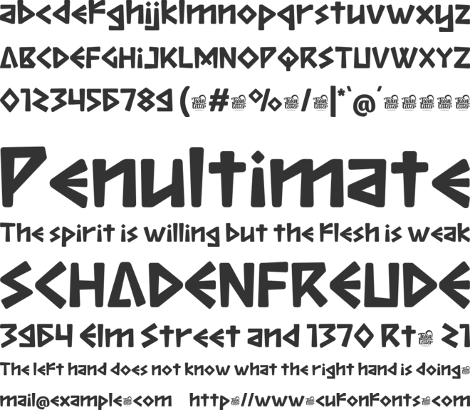 Khasmox font preview