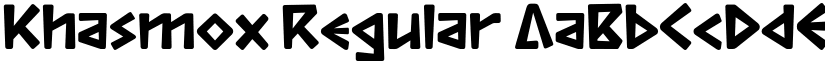 Khasmox Regular font