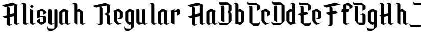 Alisyah Regular font