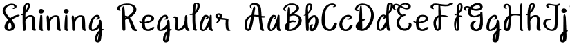 Shining Regular font