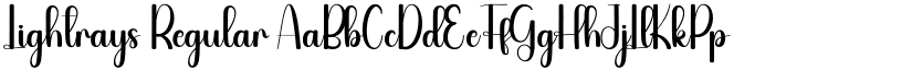Lightrays Regular font
