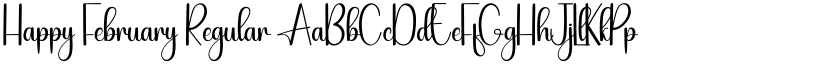 Happy February Regular font