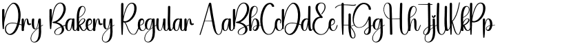 Dry Bakery Regular font