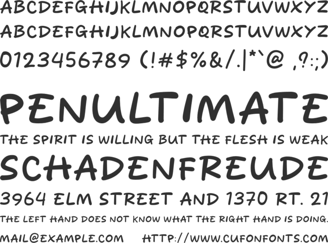 Being Boring font preview