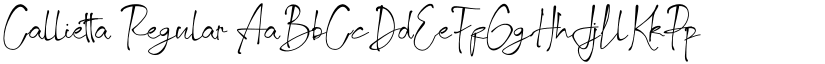 Callietta Regular font