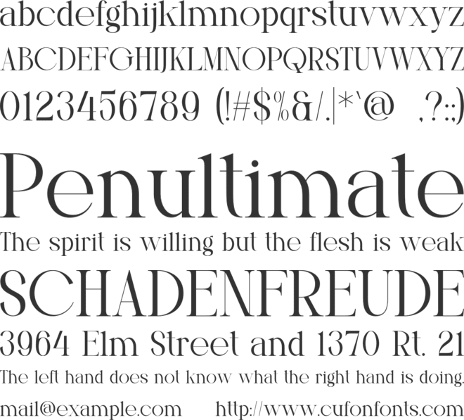 VOSTELA font preview