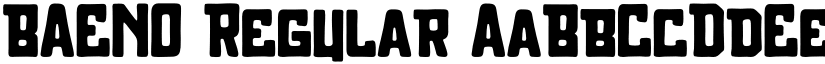 BAENO Regular font