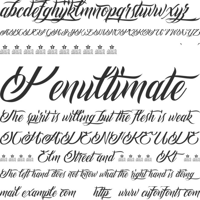 Inked Babes font preview