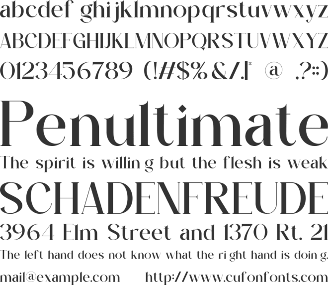 Attera Font font preview