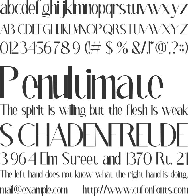 Slogest font preview