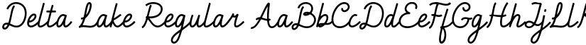 Delta Lake Regular font