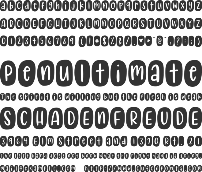 KG My Tears Ricochet font preview